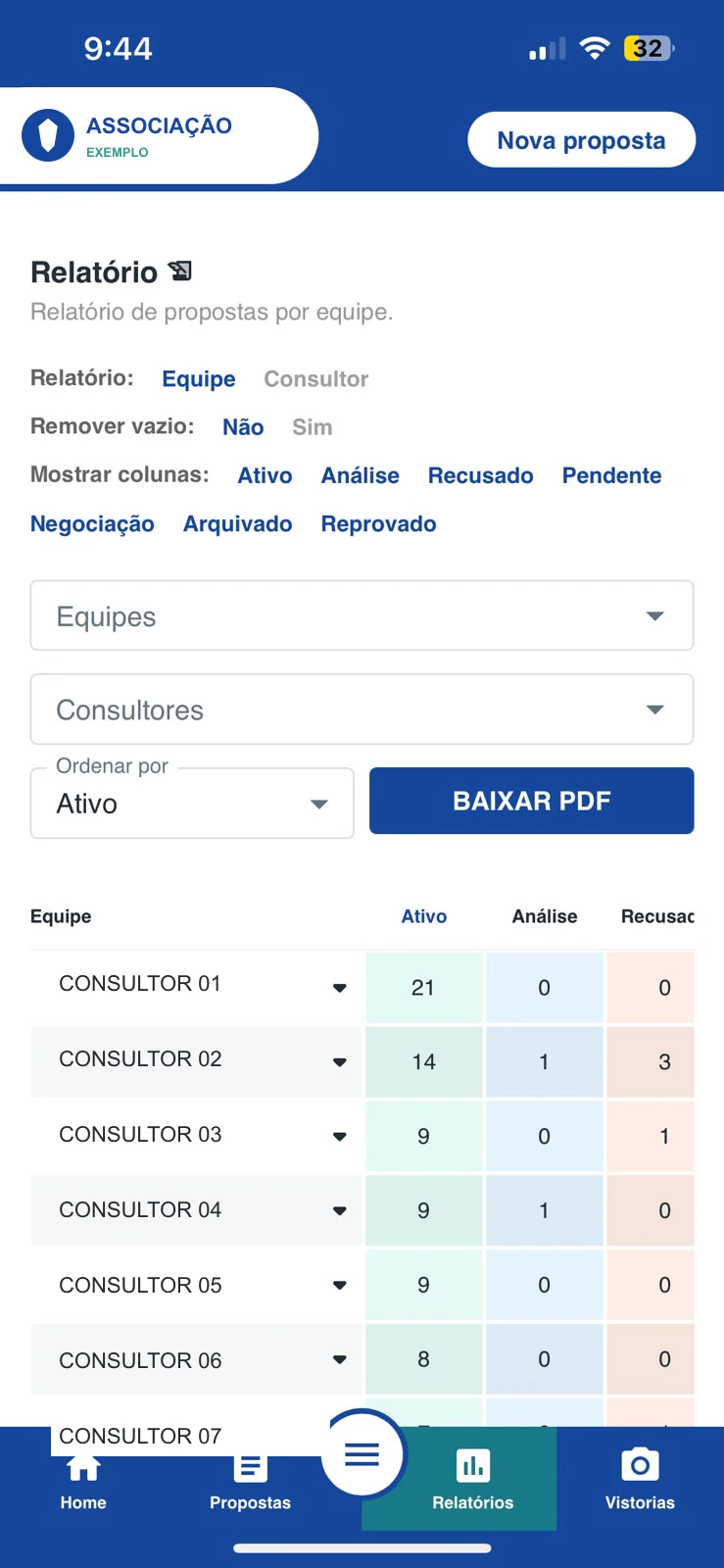 Login do consultor — app Veico